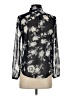SEEK The Label 100% Polyester Blue Black 3/4 Sleeve Blouse Size XS - photo 2