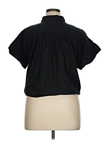 Madewell Signature Poplin Button-Up Drawstring Shirt (view 2)