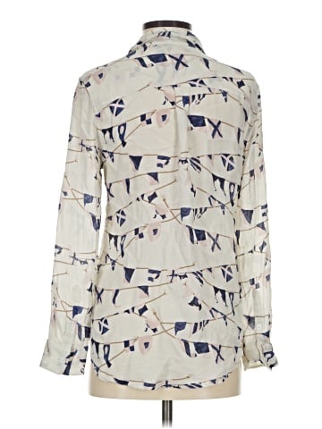 Equipment Long Sleeve Silk Top (view 2)