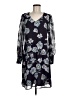 CAbi 100% Polyester Print Blue Casual Dress Size M - photo 1