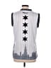 Unbranded 100% Polyester Silver White Tank Top Size M - photo 2