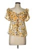 Assorted Brands Yellow Short Sleeve Blouse Size L - photo 1