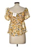 Assorted Brands Yellow Short Sleeve Blouse Size L - photo 2