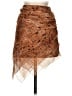 Redemption Animal Print Brown Silk Skirt Size 36 waist - photo 1