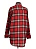 La Miel Plaid Red Long Sleeve Blouse Size S - photo 2