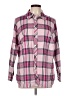 Talbots 100% Cotton Plaid Pink Long Sleeve Button-Down Shirt Size 12 - photo 1