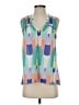 Crosby 100% Polyester Blue Sleeveless Blouse Size S - photo 1