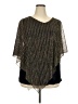 I.N. Studio 100% Polyester Brown Short Sleeve Blouse Size 2X - photo 1