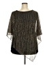 I.N. Studio 100% Polyester Brown Short Sleeve Blouse Size 2X - photo 2