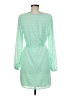 Francesca's 100% Polyester Green Casual Dress Size M - photo 2