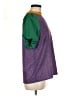 Bibi 100% Polyester Color Block Purple Short Sleeve Blouse Size M - photo 4