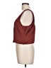 Express 100% Polyester Burgundy Sleeveless Blouse Size L - photo 5