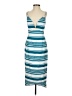 Runaway Stripes Teal Casual Dress Size XS - photo 1