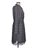 Ann Taylor 100% Polyester Gray Casual Dress Size L - photo 4