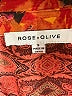 Rose + Olive 100% Polyester Paisley Brown Long Sleeve Blouse Size S - photo 7