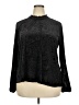 Tribal Black Long Sleeve Blouse Size XXL - photo 1