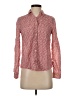 Holding Horses Print Red Long Sleeve Blouse Size 2 - photo 1