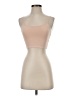 Reset 100% Polyester Tan Sleeveless Top Size S - photo 1