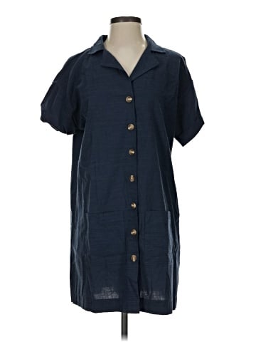 Zaful Short Sleeve Button-Down Shirt (view 1)