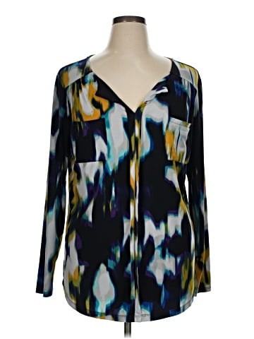 Worthington Long Sleeve Blouse (view 1)