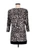 Christopher & Banks Animal Print Black 3/4 Sleeve Blouse Size M - photo 2
