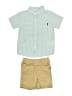 DKNY Green Teal Short Sleeve Button-Down Shirt Size 4T - photo 1