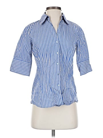 Lafayette 148 New York 3/4 Sleeve Button-Down Shirt (view 1)