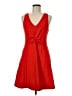 Leifsdottir Solid Red Casual Dress Size 6 - photo 1