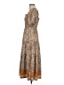 Mi ami 100% Polyester Paisley Brown Casual Dress Size XS - photo 5