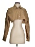 Layla 100% Cotton Tan 3/4 Sleeve Button-Down Shirt Size XS - photo 1