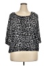 MICHAEL Michael Kors Animal Print Silver 3/4 Sleeve T-Shirt Size 2X - photo 1