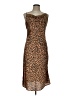 Hem & Thread Animal Print Brown Cocktail Dress Size L - photo 1