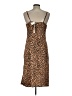 Hem & Thread Animal Print Brown Cocktail Dress Size L - photo 2