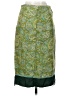 Unbranded 100% Silk Paisley Green Silk Skirt Size 1 - 2 - photo 2