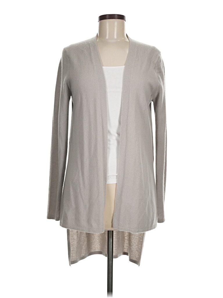 Pre-owned Nordstrom Cashmere Cardigan Sweater In Gray