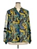 Chico's Paisley Blue Green Long Sleeve Blouse Size XXL (4) - photo 1