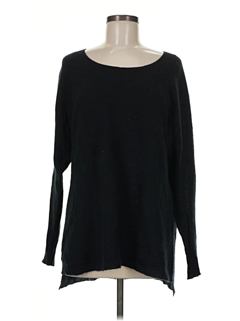 Pre-owned 14th & Union Cashmere Pullover Sweater In Black