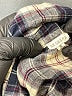En Creme 100% Cotton Plaid Black 3/4 Sleeve Button-Down Shirt Size S - photo 7
