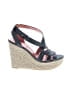 Via Spiga 100% Leather Blue Wedges Size 9 1/2 - photo 1