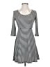 Xhilaration Stripes White Casual Dress Size XS - photo 1