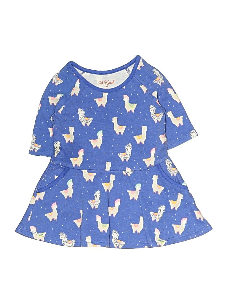 Pre-owned Cat & Jack Kids' Dress In Blue