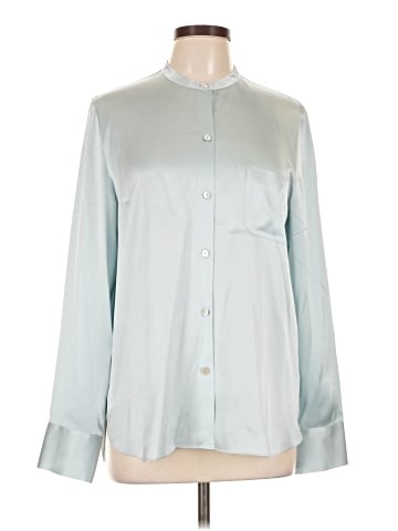 Vince. Long Sleeve Silk Top (view 1)