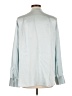 Vince. 100% Silk Solid Silver Blue Long Sleeve Silk Top Size 12 - photo 2