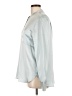 Vince. 100% Silk Solid Silver Blue Long Sleeve Silk Top Size 12 - photo 5