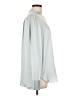 Vince. 100% Silk Solid Silver Blue Long Sleeve Silk Top Size 12 - photo 4