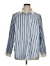 Torrid Stripes Blue Long Sleeve Button-Down Shirt Size 1X Plus (1) - photo 1