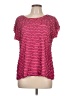 Notations 100% Nylon Pink Short Sleeve Top Size L - photo 1
