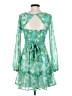 Jessica Simpson 100% Polyester Paisley Green Cocktail Dress Size XS - photo 2