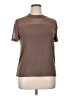 Agenda Brown Short Sleeve Top Size XL - photo 1