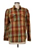 Treasure & Bond Plaid Brown Long Sleeve Button-Down Shirt Size M - photo 1